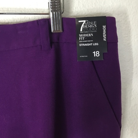 PLUS NWT NY&Co Straight Leg Stretch Pants - Picture 6 of 8
